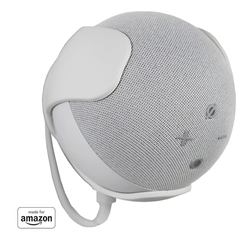 Echogear White Wall Mount for Amazon Echo Dot 4th Gen EGMA-EDM2-W2